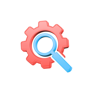 problem büyüteç ve dişli simgesi 3d düzeltiliyor