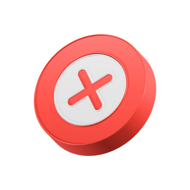 kırmızı düğme, çapraz işaret, 3d simge illüstrasyonu