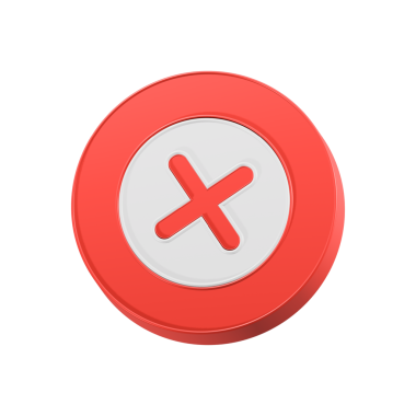 kırmızı düğme, çapraz işaret, 3d simge illüstrasyonu