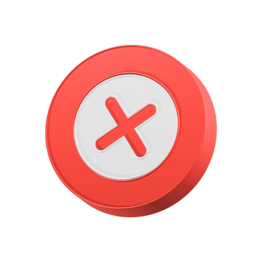 kırmızı düğme, çapraz işaret, 3d simge illüstrasyonu