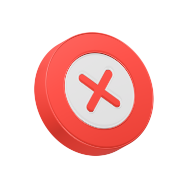 kırmızı düğme, çapraz işaret, 3d simge illüstrasyonu