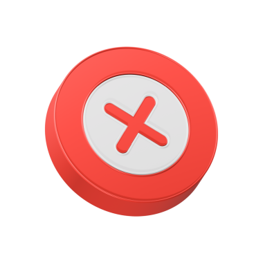 kırmızı düğme, çapraz işaret, 3d simge illüstrasyonu