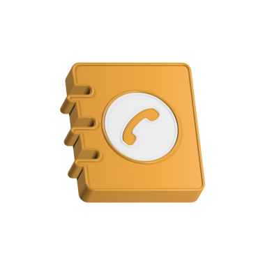 turuncu klasör simgesi beyaz arkaplanda izole edildi. Düz dizayn. telefon rehberi 3d simgesi