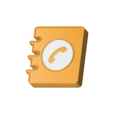 turuncu klasör simgesi beyaz arkaplanda izole edildi. Düz dizayn. telefon rehberi 3d simgesi