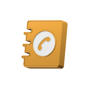 turuncu klasör simgesi beyaz arkaplanda izole edildi. Düz dizayn. telefon rehberi 3d simgesi