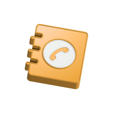 turuncu klasör simgesi beyaz arkaplanda izole edildi. Düz dizayn. telefon rehberi 3d simgesi