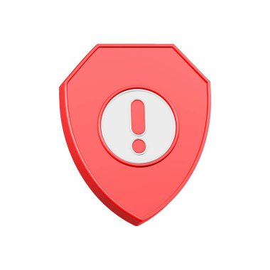 3D görüntüleme. Kalkan işareti simgesi. Kalkan simgesini uyar.