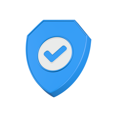 İşaretli 3D mavi sembollü kalkan simgesi