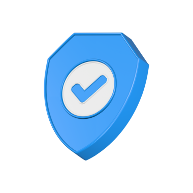 İşaretli 3D mavi sembollü kalkan simgesi