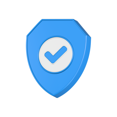 İşaretli 3D mavi sembollü kalkan simgesi