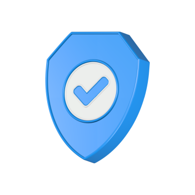 İşaretli 3D mavi sembollü kalkan simgesi