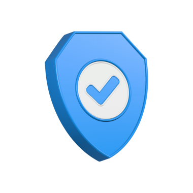 İşaretli 3D mavi sembollü kalkan simgesi