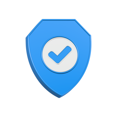 İşaretli 3D mavi sembollü kalkan simgesi