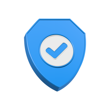 İşaretli 3D mavi sembollü kalkan simgesi