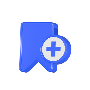 yer imi artı simge 3d mavi renk