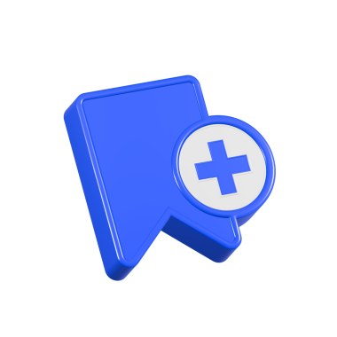 yer imi artı simge 3d mavi renk