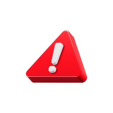 Dikkat işareti, 3D üçgenli kırmızı uyarı simgesi oluşturma