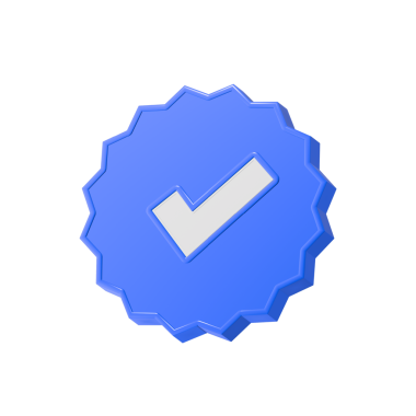 Onaylanmış 3d simgesi. düz dizayn kontrol listesi doğrulanmış sembol