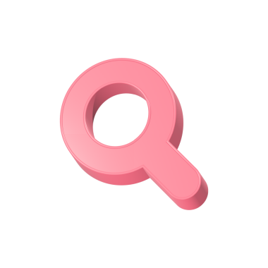 Büyüteç. Keşif, araştırma, araştırma, analiz konsepti. 3d simge sembolü