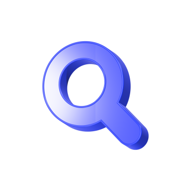 Büyüteç. Keşif, araştırma, araştırma, analiz konsepti. 3d simge sembolü