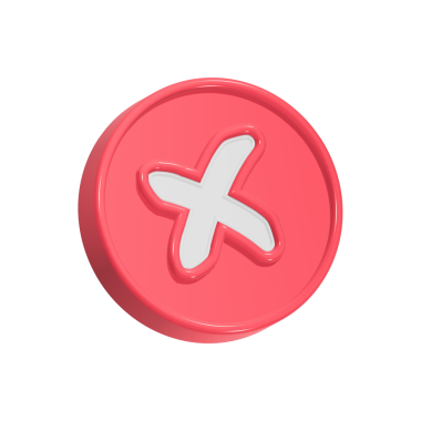 3d simgesi Yanlış İşaretleme Kutusu, Onaylamayan veya Yanlış Seçim kavramı