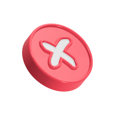 3d simgesi Yanlış İşaretleme Kutusu, Onaylamayan veya Yanlış Seçim kavramı