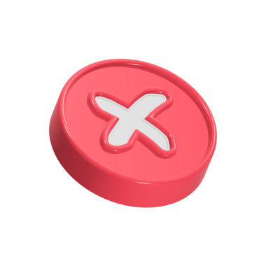 3d simgesi Yanlış İşaretleme Kutusu, Onaylamayan veya Yanlış Seçim kavramı