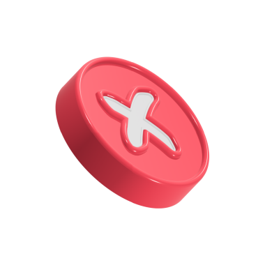 3d simgesi Yanlış İşaretleme Kutusu, Onaylamayan veya Yanlış Seçim kavramı