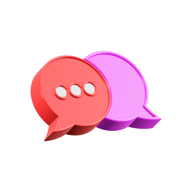 3D sohbet balonu resimlemesi. Diyalog simgesini biçimlendir