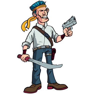 Dünyanın öbür ucunda hayatta kalan bir adamın çizgi film karakteri.