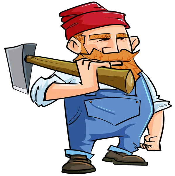 Cartoon Lumberjack Axe Created Vectors — Stock Vector