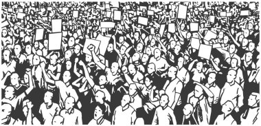 Perspektifte protesto kalabalığı