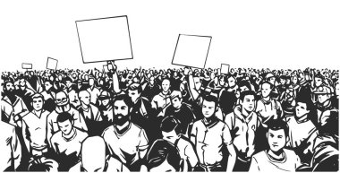 Perspektifte protesto kalabalığı