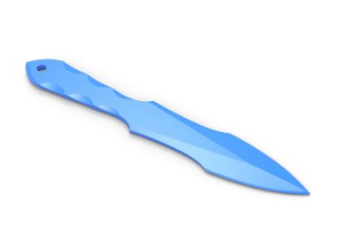 Üç boyutlu bıçak fırlatma görüntüsü izole