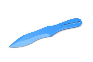 Üç boyutlu bıçak fırlatma görüntüsü izole