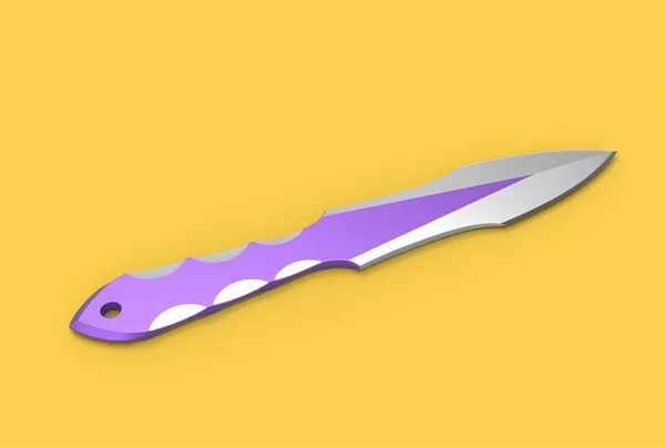 独立したナイフ投げの3Dイラスト — ストック写真