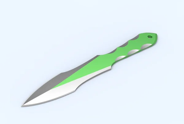 独立したナイフ投げの3Dイラスト — ストック写真