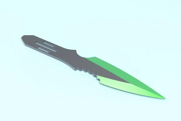 Ілюстрація Кидання Ножа Ізольовано — стокове фото