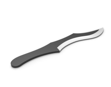 Üç boyutlu bıçak fırlatma görüntüsü izole