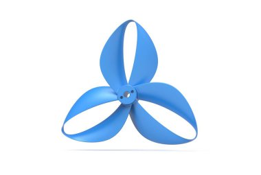 Toroidal dron pervanesinin 3 boyutlu çizimi beyaz arkaplanda izole edildi