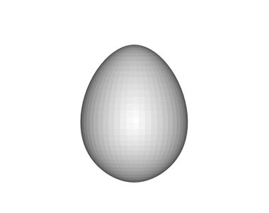 Yumurtanın 3D çizimi