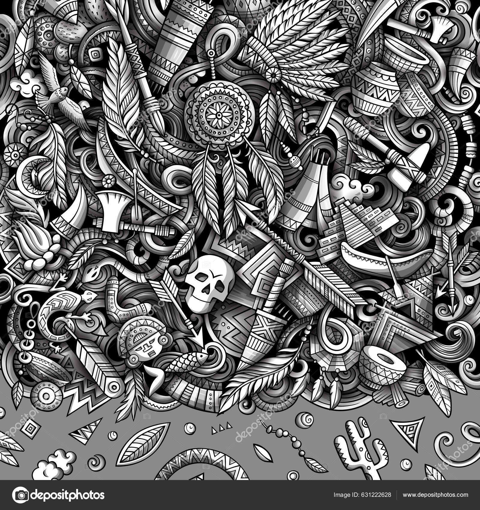 Native American Frames Clip Art