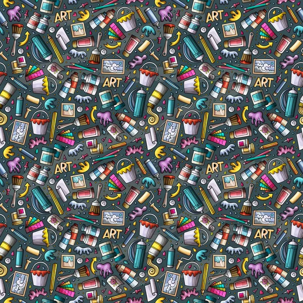 stock image Cartoon cute doodles Designer seamless pattern. Colorful detailed, with lots of objects background. Endless funny design illustration