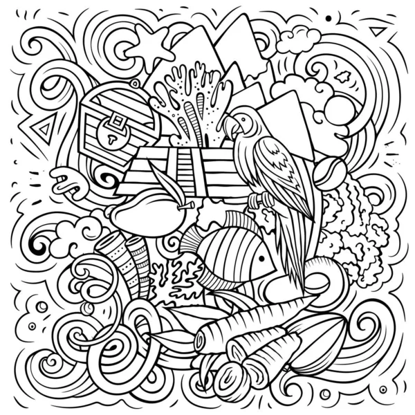 Гондурас Карикатура Каракулі Дивний Гондураський Дизайн Творче Тло Елементами Єктами — стокове фото