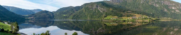 Jezioro Granvinsvatnet Panorama Norwegia Skandynawia Europa — Zdjęcie stockowe