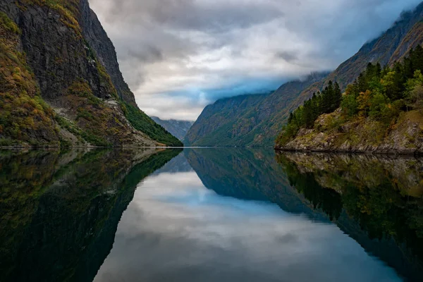 Naeroyfjord Sogn Fjordane County Norway — стокове фото