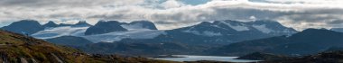 Norveç Peyzajı - 55. Sognefjellet, Jotunheimen Ulusal Parkı, Norveç 'ten Panoramik Manzara