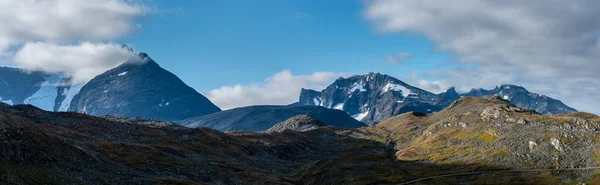 Noruega Paisagem Vista Panorâmica Rota Cênica Sognefjellet Parque Nacional Jotunheimen — Fotografia de Stock