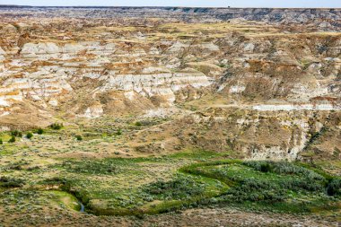 Dinozor Provincial Park Panoraması: Sonsuz gökyüzünün altında fosillerle dolu engin çorak topraklar. Büyüleyici kabadayılar, dinozorların eski evi. Doğanın başyapıtı.!