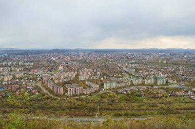 Küçük bir kasabanın üst manzarası